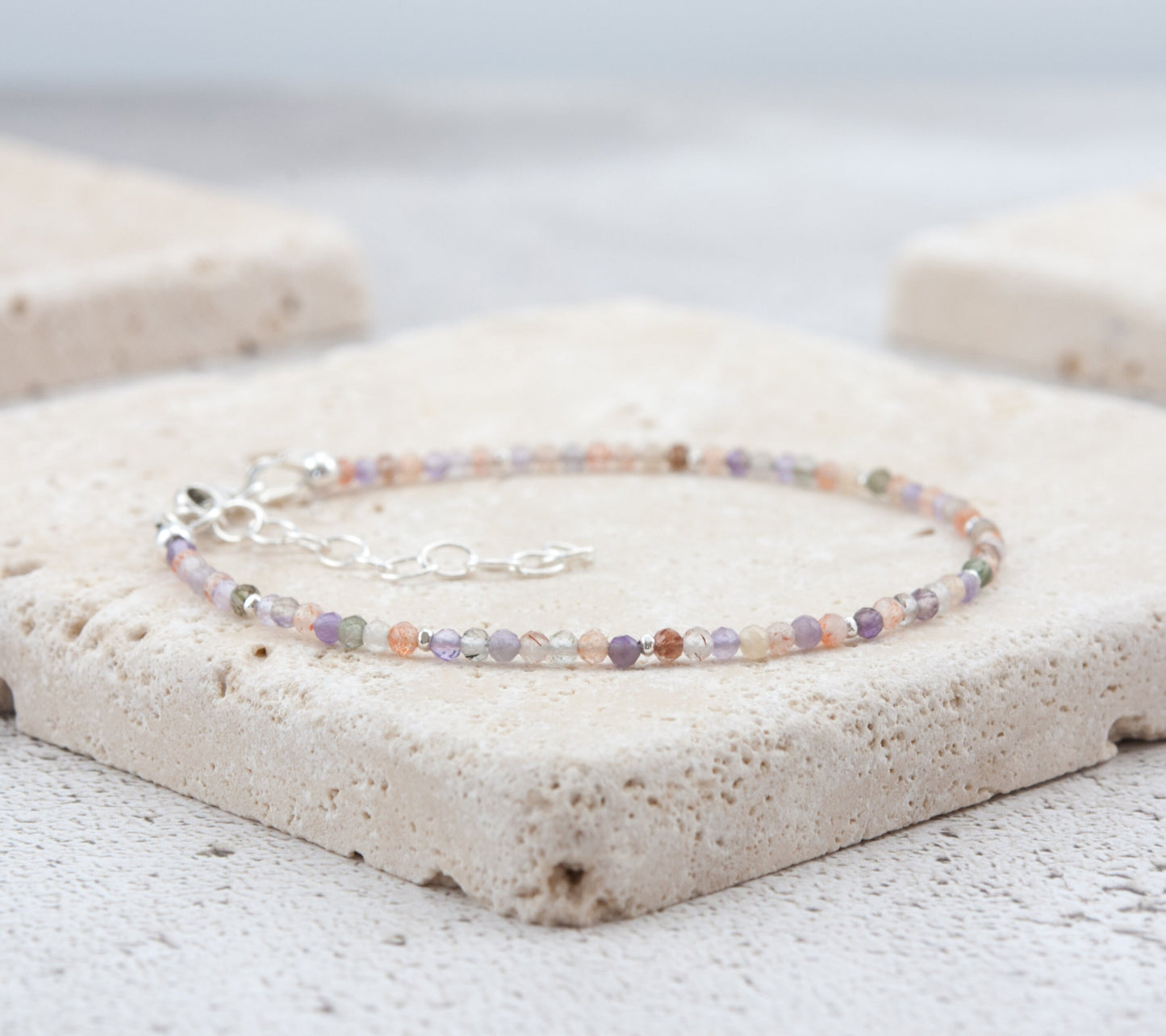 Dainty Super Seven Gemstone Bracelet