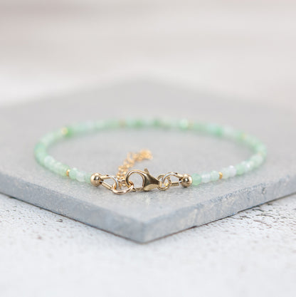 Dainty Chrysoprase Gemstone Bracelet
