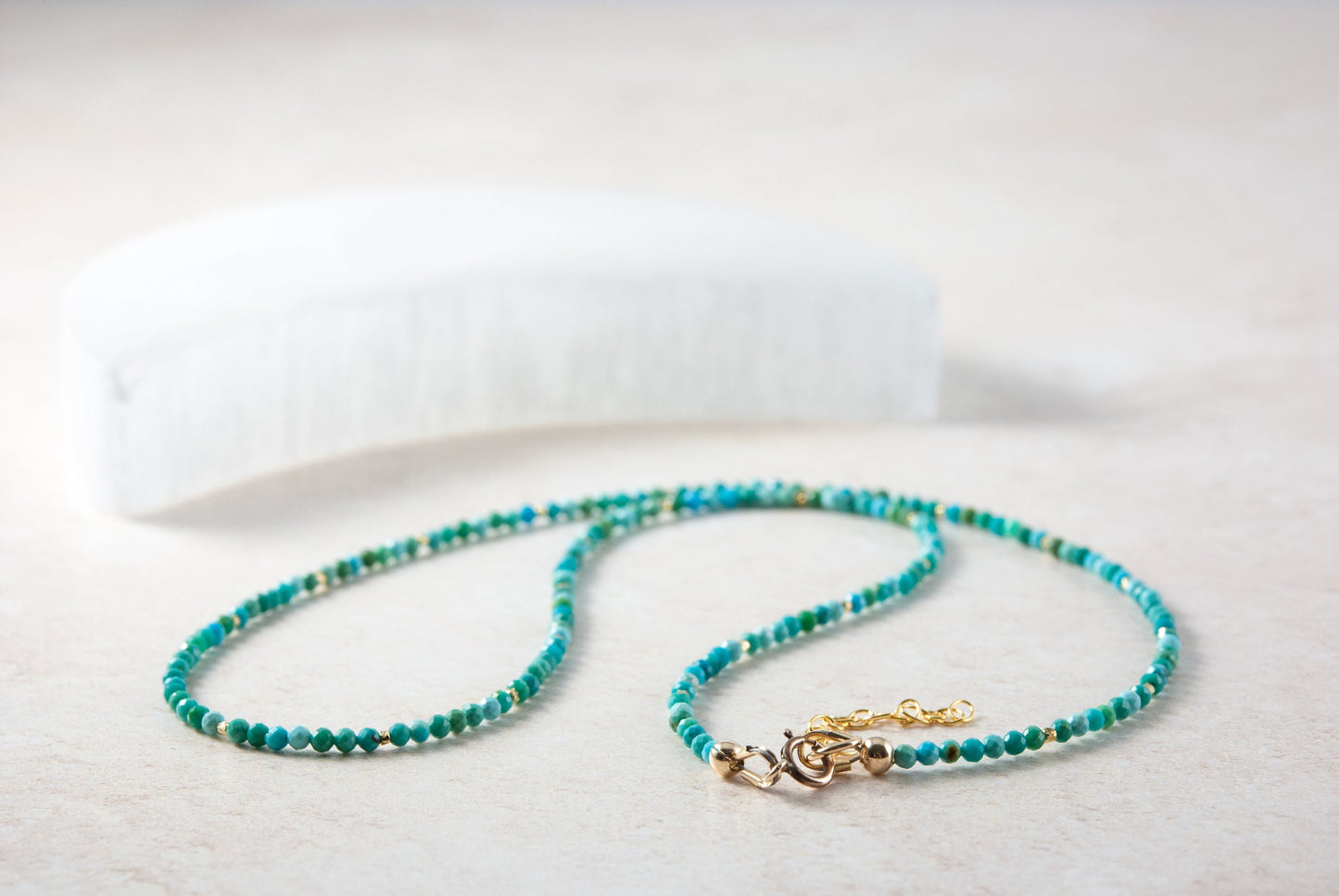 Dainty Turquoise Gemstone Necklace