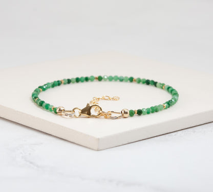 Dainty African Jade Bracelet