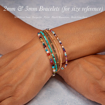 Dainty Red Garnet Gemstone Bracelet