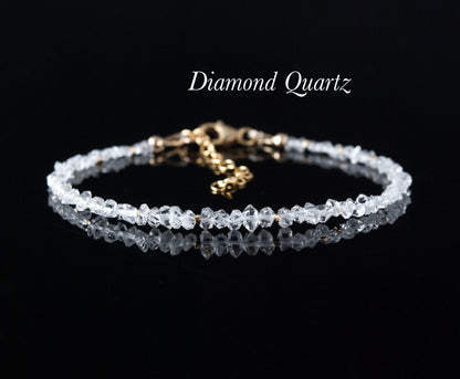 Diamond Quartz Dainty Bracelet