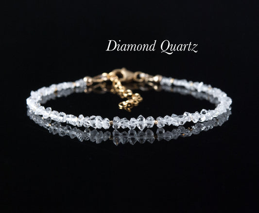 Diamond Quartz Dainty Bracelet