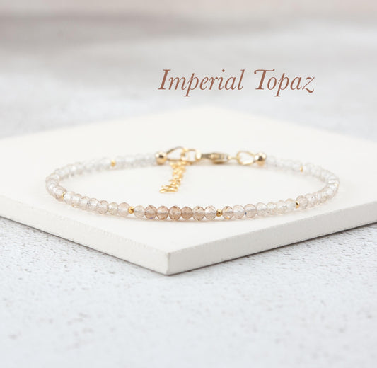 Dainty Imperial Topaz Bracelet (2mm)