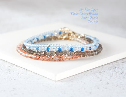 Dainty Smoky Quartz Gemstone Bracelet