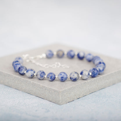Blue Spot Jasper Gemstone Bracelet
