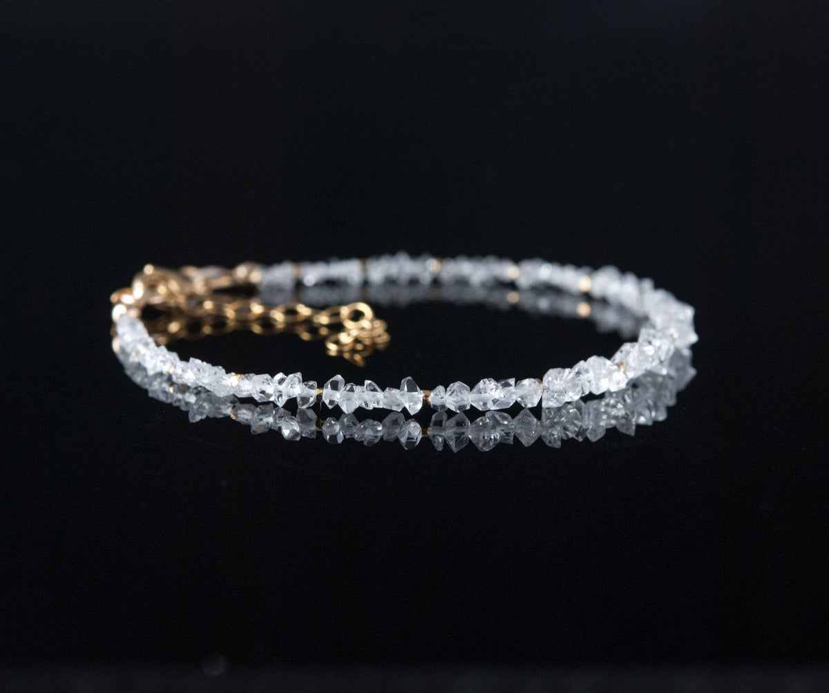 Diamond Quartz Dainty Bracelet