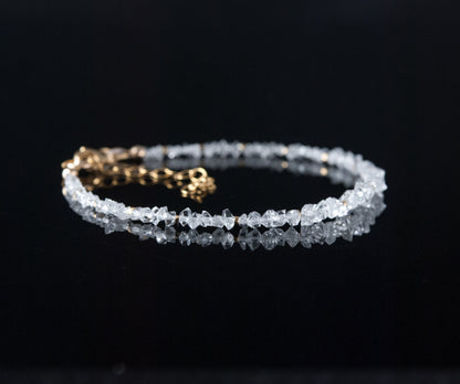 Diamond Quartz Dainty Bracelet