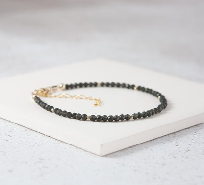 Dainty Obsidian Bracelet