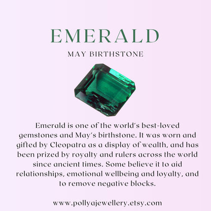 Dainty Emerald Heishi Bead Gemstone Bracelet
