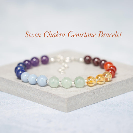 Seven Chakra Rainbow Gemstone Bracelet