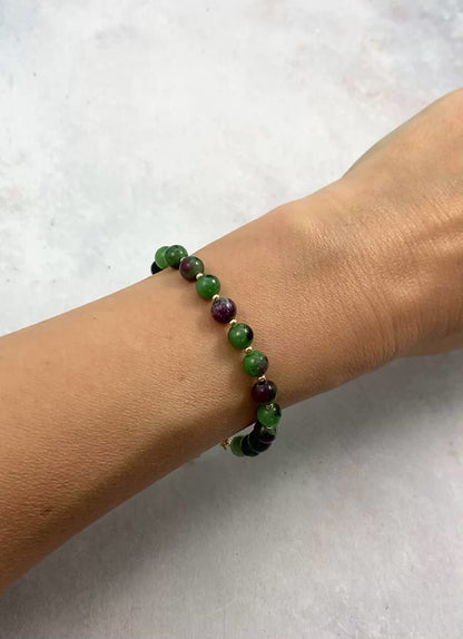 Ruby Zoisite Gemstone Bracelet