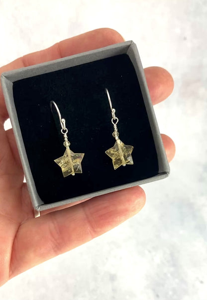 Citrine Star Earrings