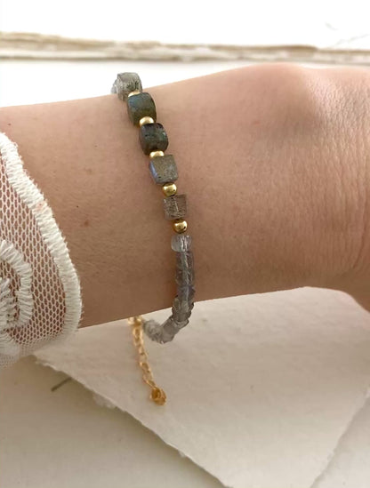 Labradorite Cube Bracelet