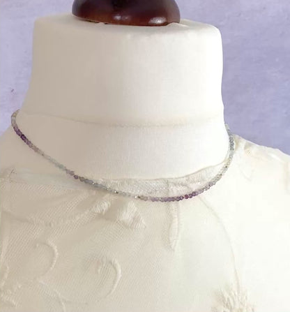 Dainty Fluorite Ombre / Shaded Necklace