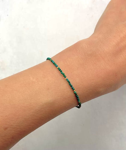 Dainty Azurite Gemstone Bracelet