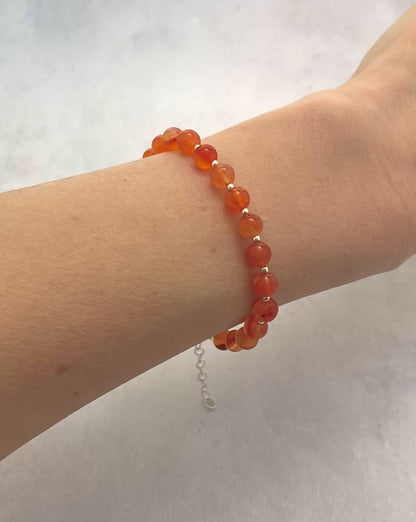Carnelian Gemstone Bracelet