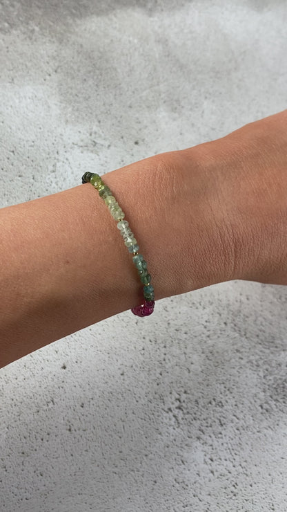 Dainty Tourmaline Gemstone Bracelet