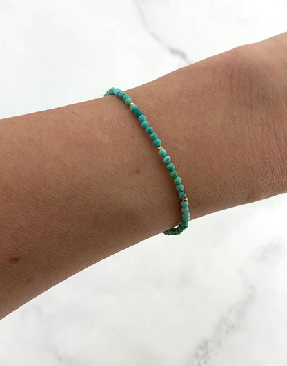 Sleeping Beauty Turquoise Dainty Bracelet, Ombre Blue & Green