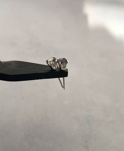 Tourmalinated Quartz Gemstone Stud Earrings