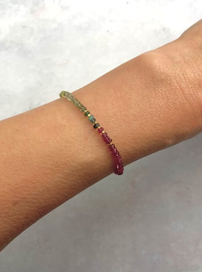 Dainty Tourmaline Gemstone Bracelet