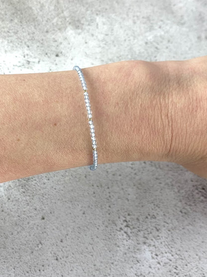 Dainty Sky Blue Topaz Gemstone Bracelet