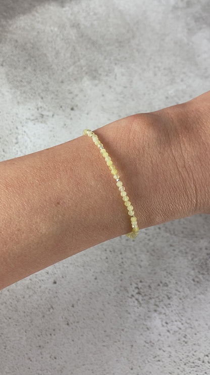 Dainty Yellow Opal Bracelet (AAA Grade)