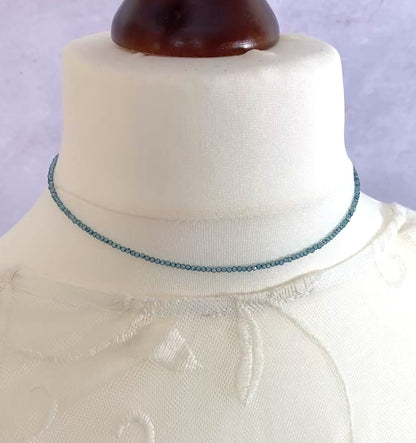 Dainty London Blue Topaz Gemstone Necklace