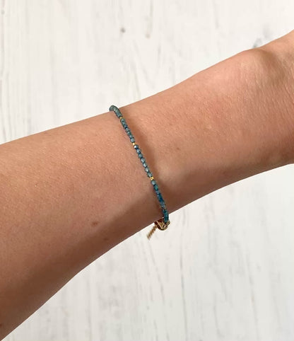 Dainty London Blue Topaz Gemstone Bracelet