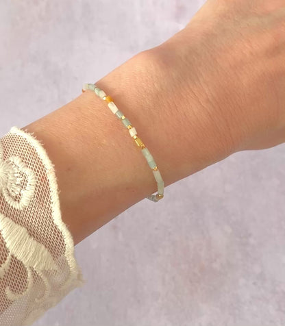 Amazonite Heishi Bead Bracelet