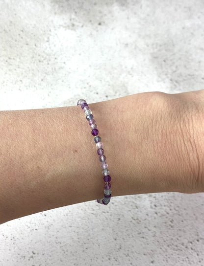 Dainty Fluorite Gemstone Bracelet (AAA Grade)