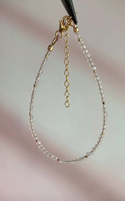 Rose Quartz Dainty Bracelet