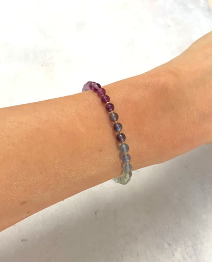 Fluorite Ombre Gemstone Bracelet (AAA Grade)