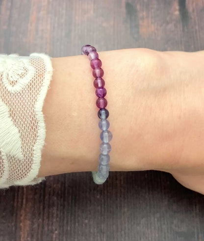 Fluorite Ombre Gemstone Bracelet (AAA Grade)