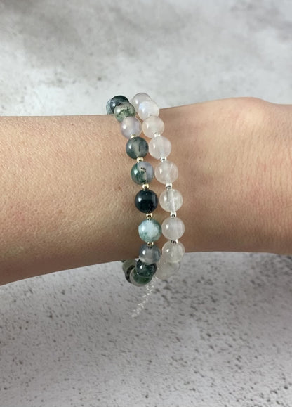 Moss Agate Gemstone Bracelet