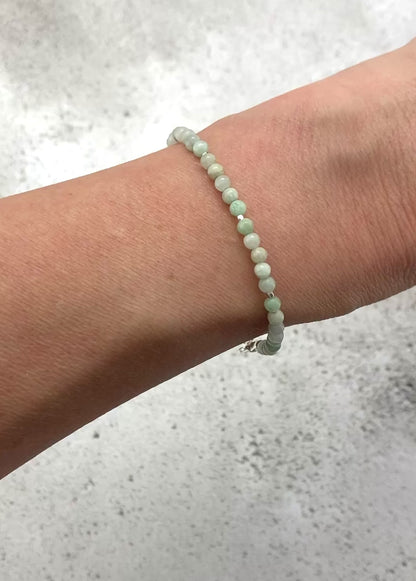 Dainty Jadeite Gemstone Bracelet (3mm)