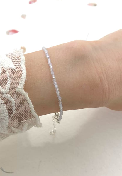 Dainty Chalcedony Gemstone Bracelet