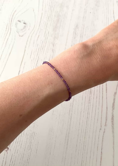 Amethyst Dainty Gemstone Bracelet