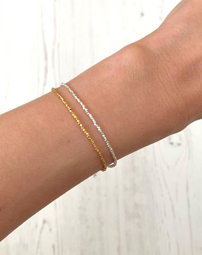 Dainty Gold Vermeil Beaded Bracelet