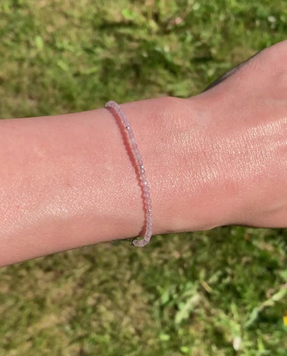 Rose Quartz Dainty Bracelet