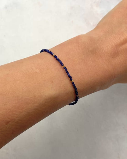 Set Of 3 Dainty Stacking Bracelets (Turquoise, Silver & Sodalite)