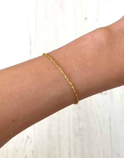 Dainty Gold Vermeil Beaded Bracelet