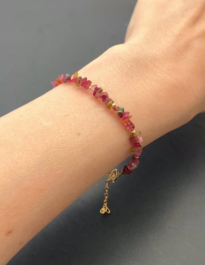 Raw Tourmaline Gemstone Bracelet