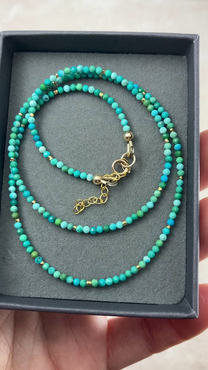 Dainty Turquoise Gemstone Necklace