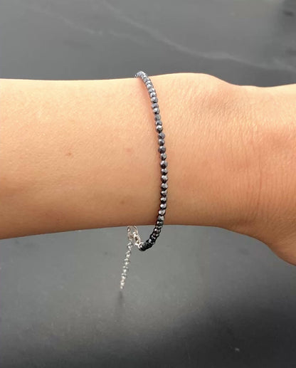 Dainty Hematite Gemstone Bracelet